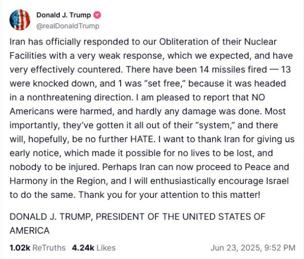 Donald Trump komentirao je iranski napad na Katar