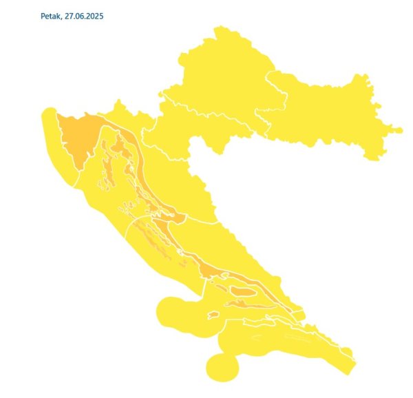 Vremenska prognoza žuti meteoalarm