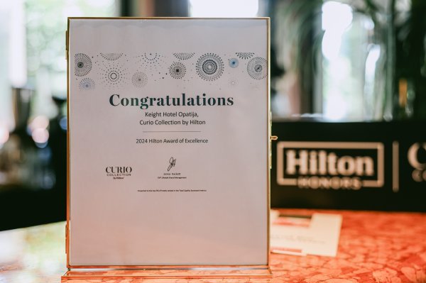 Keight Hotel dobio je od Hiltona priznanje za 'excellence'
