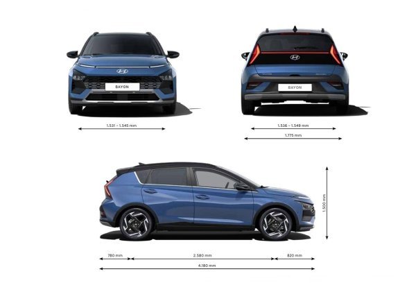 Hyundai Bayon FL - dimenzije