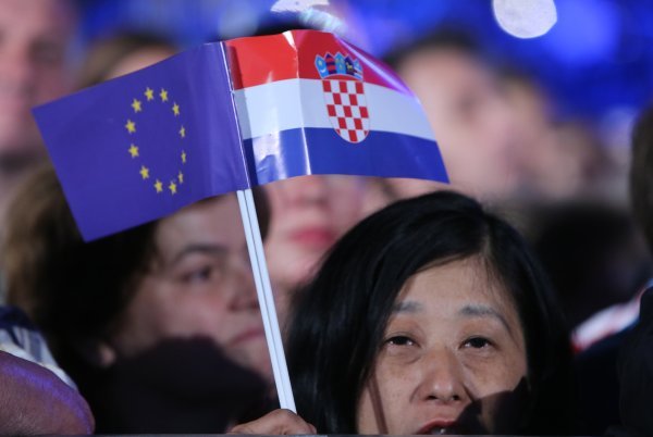 Središnja proslava ulaska Republike Hrvatske u Europsku uniju na Trgu bana Jelačića