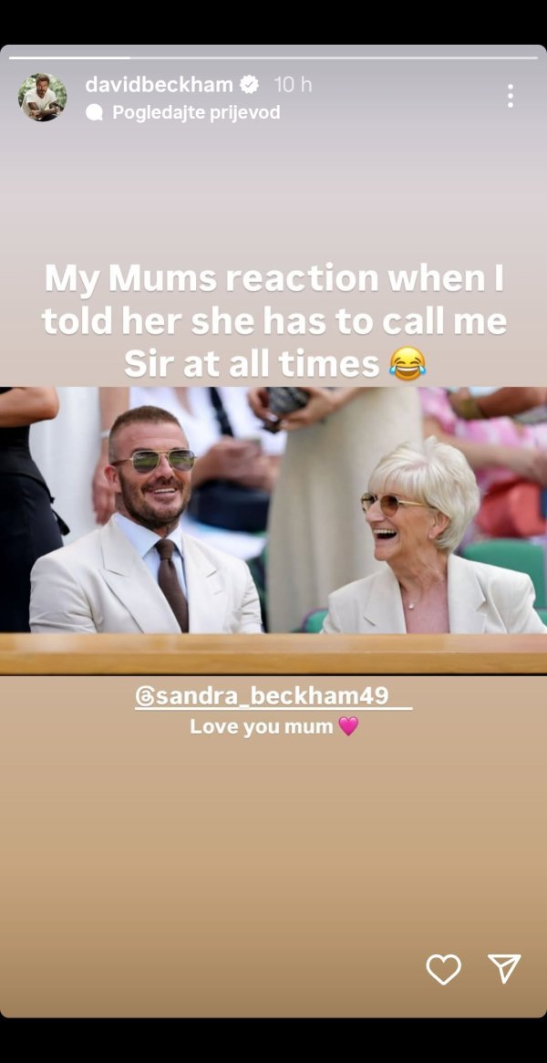David Beckham s mamom Sandrom