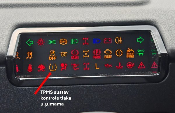 TPMS sustav kontrole tlaka zraka u gumama na Ineosu Grenadieru