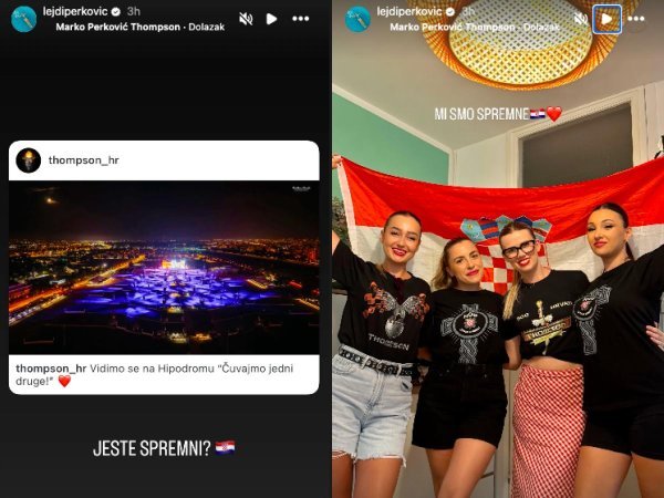 Nećakinja Marka Perkovića Thompsona s prijateljicama se pripremala za koncert