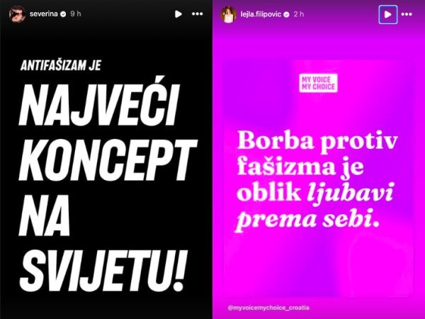 Objave na Instagramu Severine i Lejle Filipović