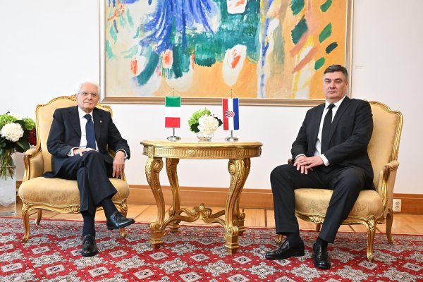 Predsjednik Zoran Milanović ugostio je svog talijanskog kolegu Sergia Mattarellu