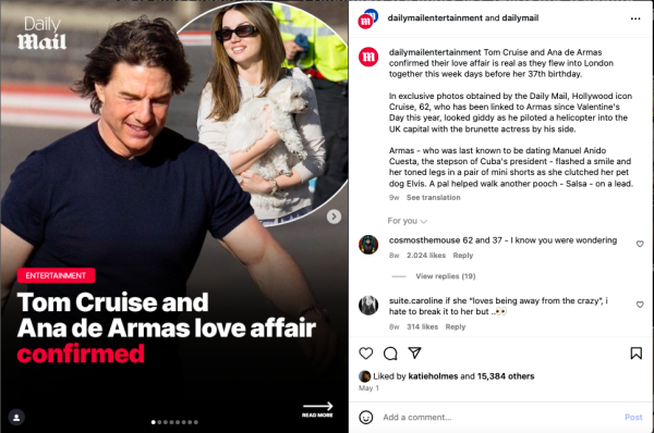 Katie Holmes lajkala je objavu o vezi svog bivšeg supruga Toma Cruisea i Ane de Armas