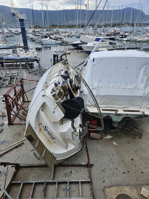 Šteta na brodovima nakon oluje u Splitu