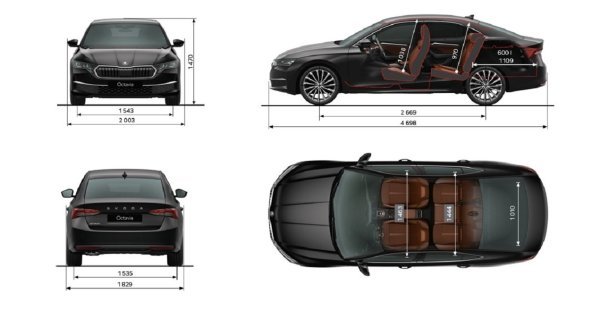 Škoda Octavia FL - dimenzije