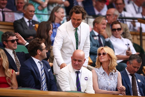 Matthew McConaughey na finalu Wimbledona