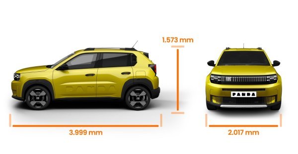 Fiat Grande Panda - vanjske dimenzije