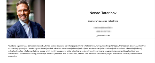 Nenad Tatarinov radi u poznatoj zagrebačkoj agenciji za nekretnine