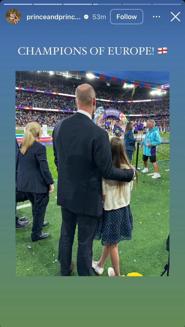 Princ William i princeza Charlotte na utakmici