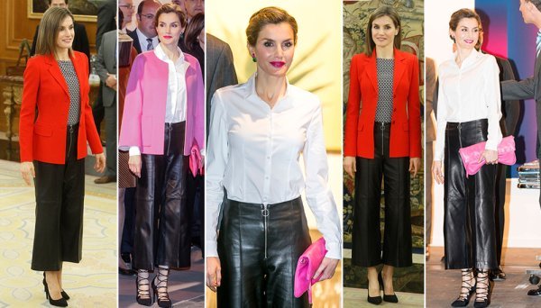 Kraljica Letizia u kožnim hlačama