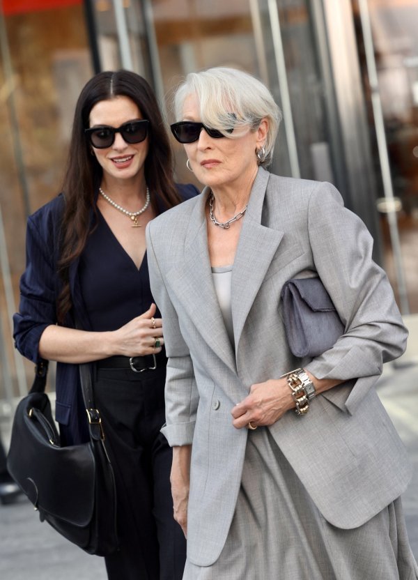Anne Hathaway i Meryl Streep na setu filma 'Vrag nosi Pradu 2'