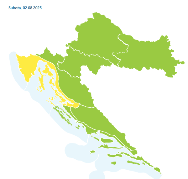 Vremenska prognoza za subotu