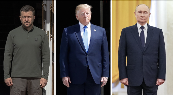 Volodimir Zelenski, Donald Trump, Vladimir Putin