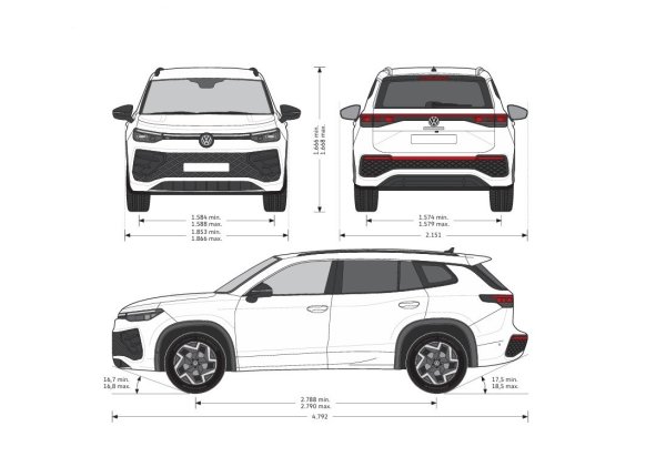 Volkswagen Tayron - dimenzije