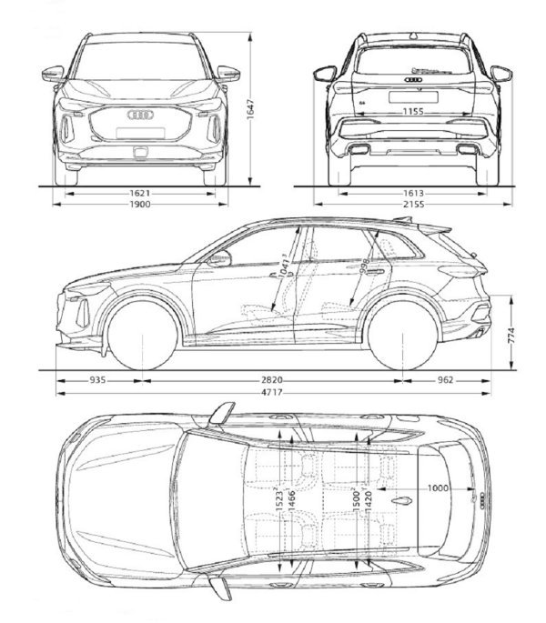 Audi Q5 SUV - dimenzije