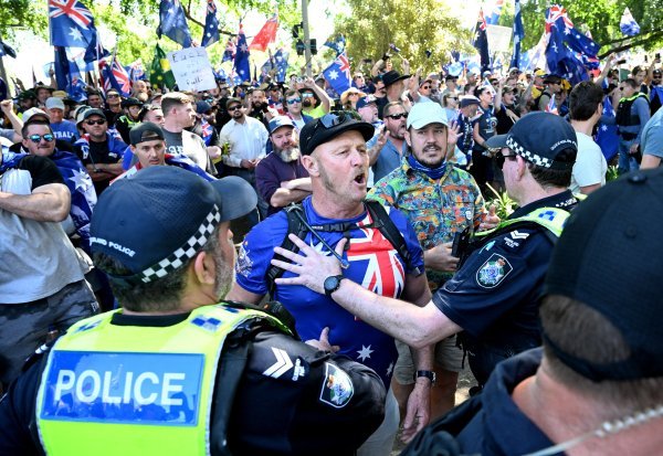 Antiimigracijski skup u Australiji