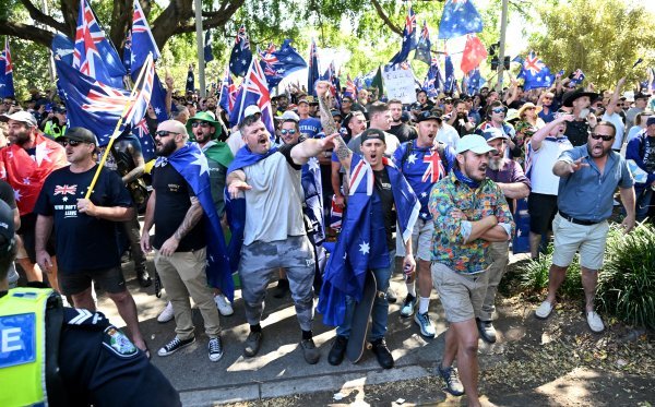Antiimigracijski skup u Australiji