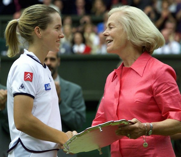 Vojvotkinja od Kenta sa Justine Henin 2001. godine