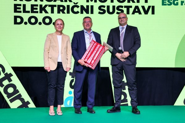 Tvrtka Končar motorni i električni sustavi dobitnik je u kategoriji najbolje održive srednje tvrtke