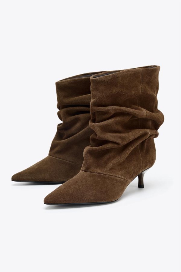 Zara: Gležnjače od brušene kože