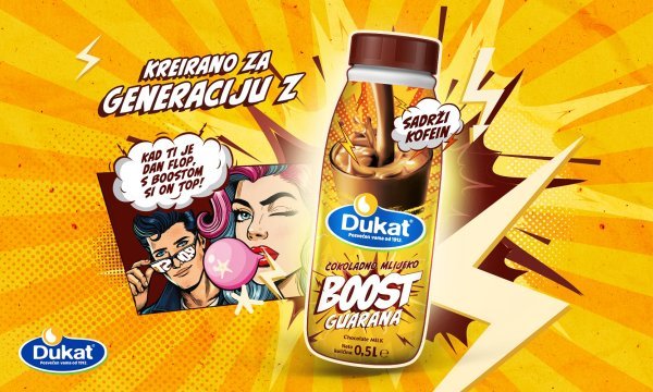 Čokoladni užitak i izvor kofeina u jednom - Dukat čokoladno mlijeko BOOST