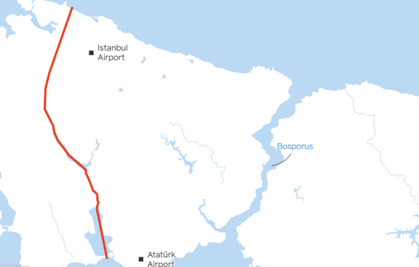 Ruta od milijardu dolara: Planirani pravac Istanbulskog kanala