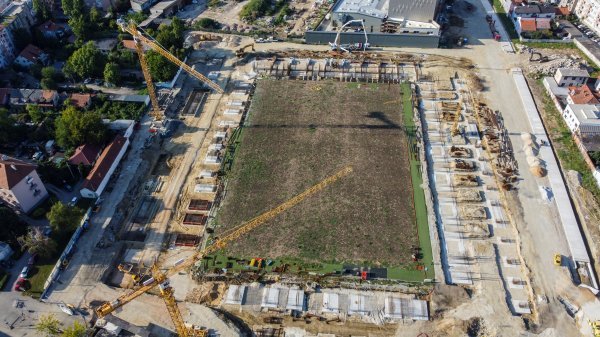 Stadion Kranjčevićeva, izgradnja 22.9.2025.