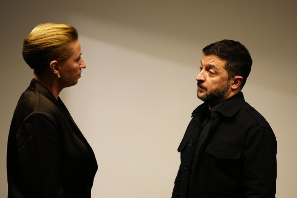 Mette Frederiksen i Volodimir Zelenski