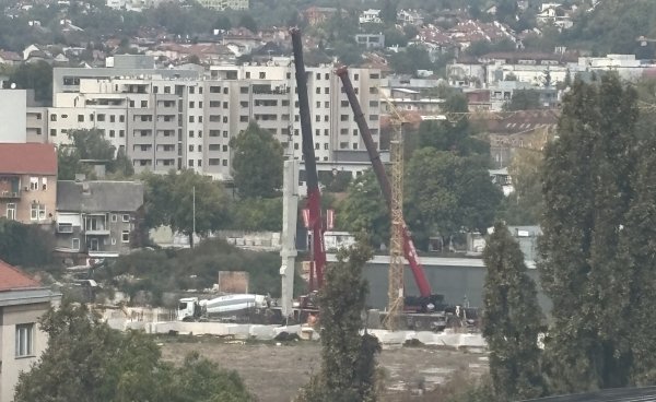 Postavljanje prvog stupa novog stadiona u Kranjčevićevoj