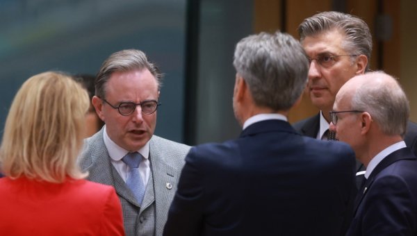 Visoka predstavnica EU-a Kaja Kallas, belgijski premijer Bart de Wever, nizozemski premijer Dick Schoof, Andrej Plenković i luksemburški premijer Luc Frieden