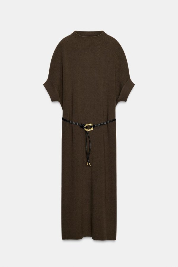 Zarina pletena haljina s remenom