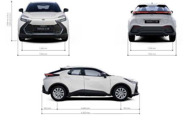 Toyota C-HR 2.0 PHEV 5D e-CVT - dimenzije