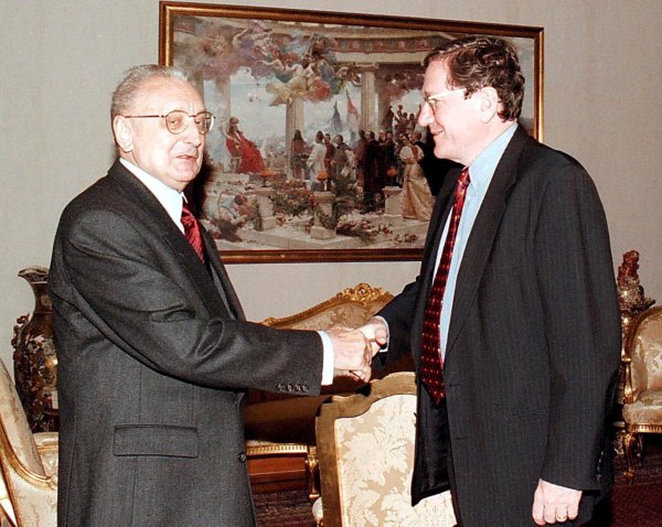 Franjo Tuđman i američki veleposlanik Richard Holbrooke