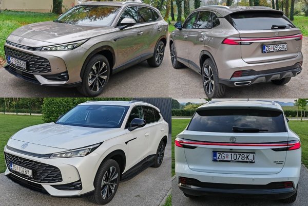 Usporedba dizajna: gornji red MG HS Luxury DCT, dolje MG EHS PHEV Luxury