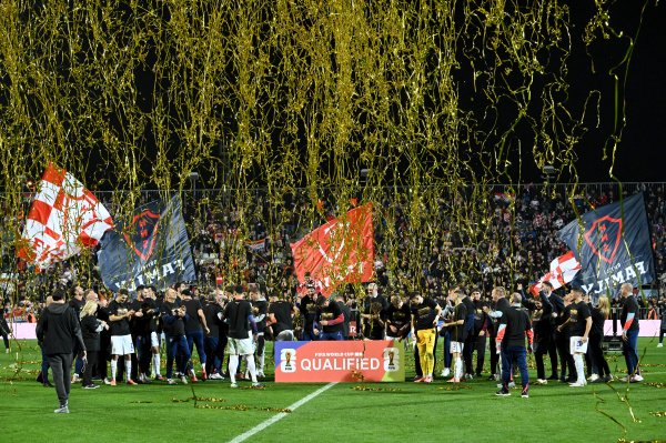 Hrvatska nogometna reprezentacija, slavlje nakon plasmana na SP 2026., 14.11.2025.