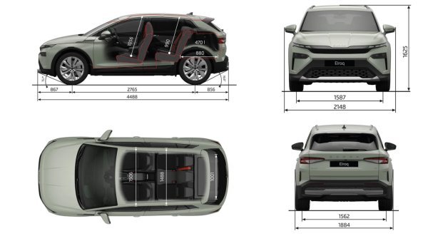 Škoda Elroq 85 - dimenzije