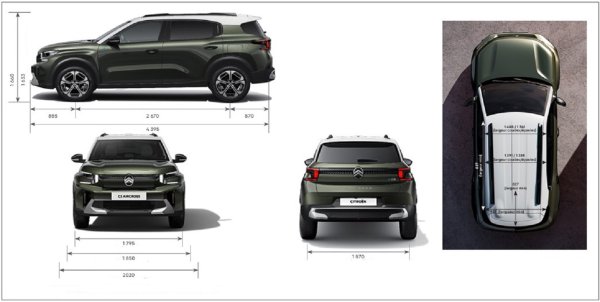 Citroën C3 Aircross - dimenzije