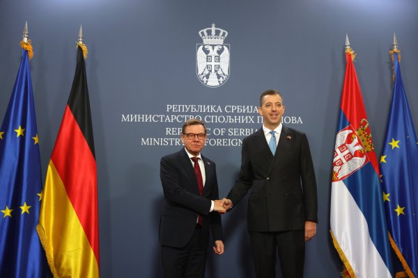 Johann Wadephul u Srbiji s Markom Đurićem.