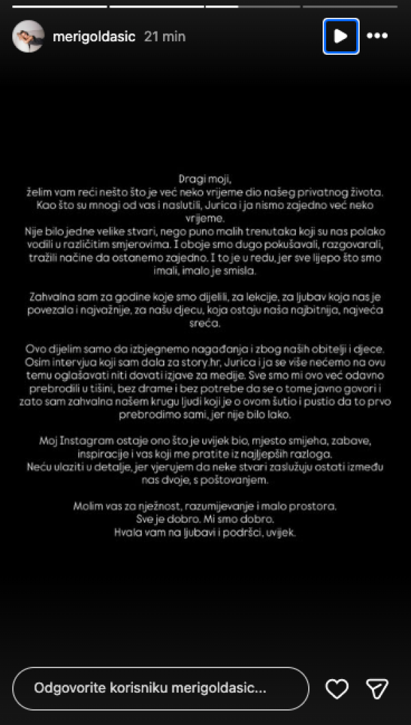 Objava Meri Goldašić