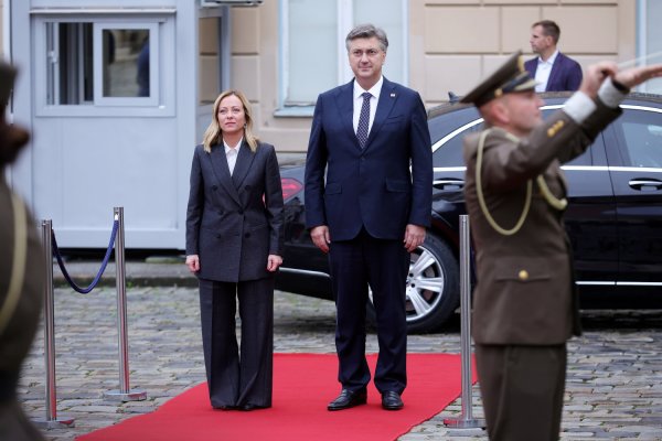 Andrej Plenković i Giorgia Meloni, Zagreb, 2023.