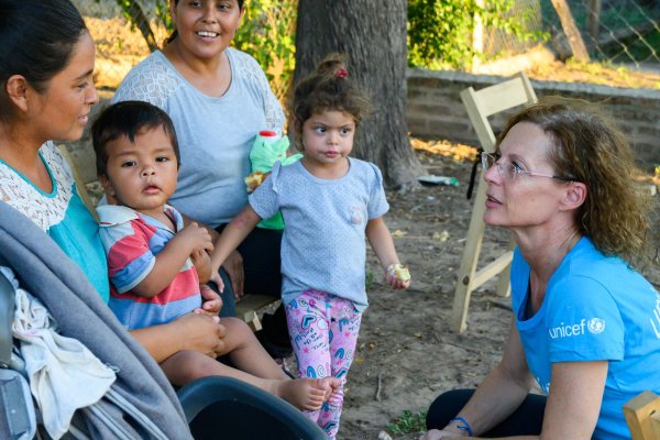 Luisa Brumana s djecom i obiteljima u Argentini