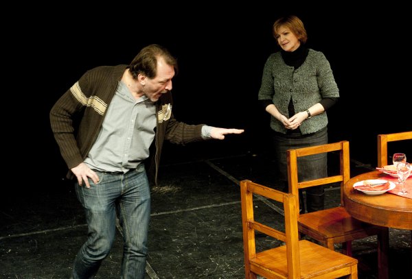 Slavica Knežević i Marko Torjanac u predstavi 'Pleme' 2013. godine