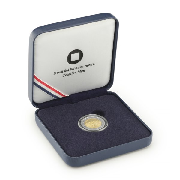 Prigodna kovanica od 2 eura 'Grad Pula – Arena' u kvaliteti otkova polirana ploča