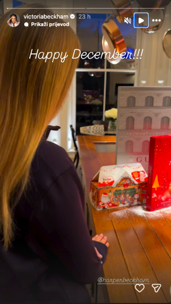 Harper Beckham i adventski kalendari