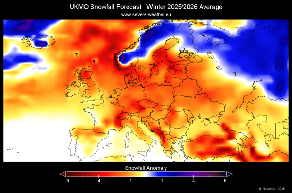 Prognoza snijega za zimu