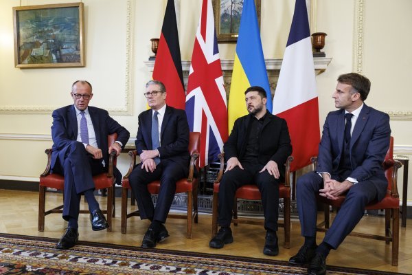 Friedrich Merz, Keir Starmer, Volodimir Zelenski, Emmanuel Macron